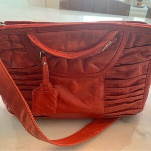Latico Vibrant Red Leather Shoulder Bag